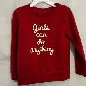 girls red sweater. size 4T.